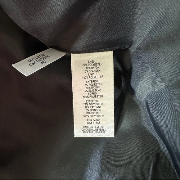 Calvin Klein Blazer Women's 4 Dark Blue Black - Picture 4 of 11